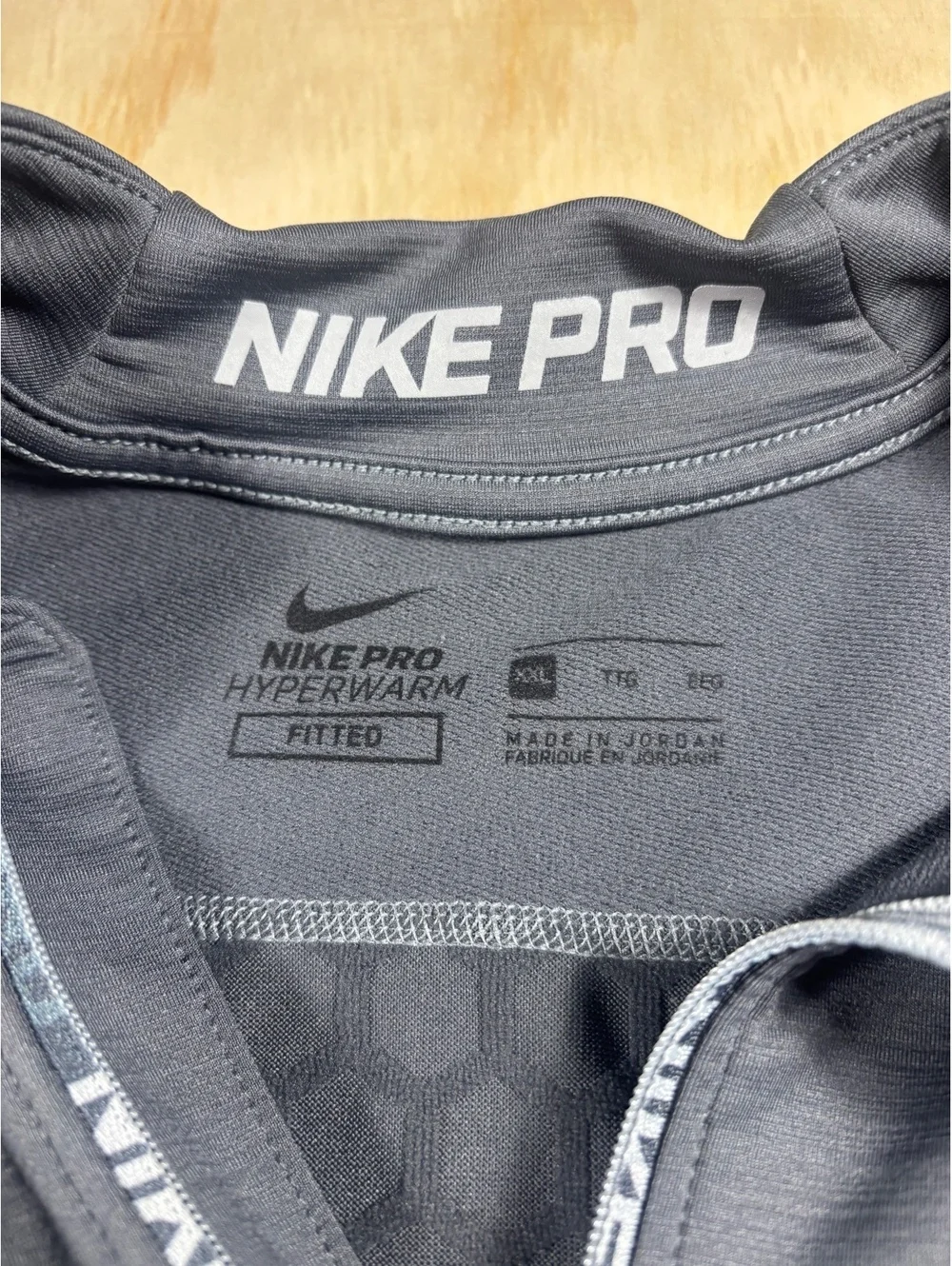 Nike Sweater Mens XXL Gray 1/4 Zip Dri Fit Activewear Hyperwarm Pro